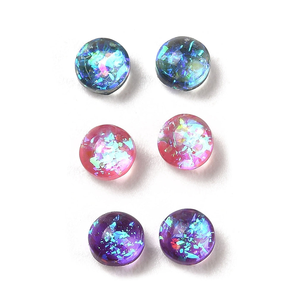 Συνθετικό οπάλιο με ρητίνη καμπουσόν 4mm