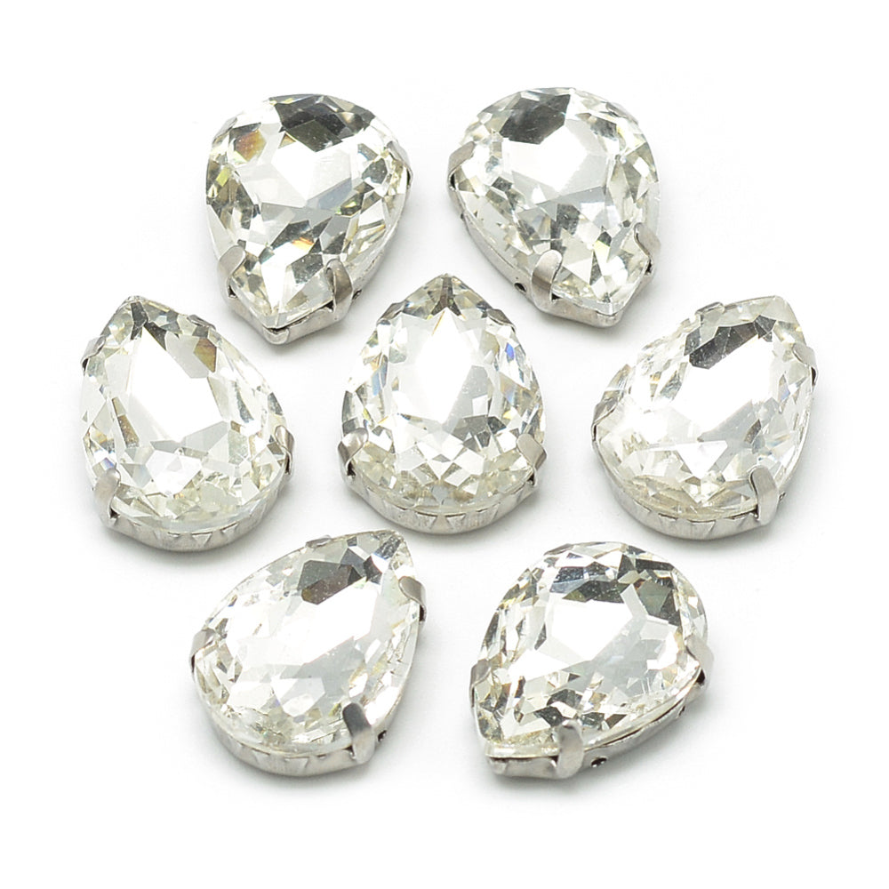 Λευκά κρύσταλλα ραφτά με βάση 18mm