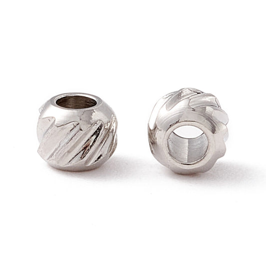 Ατσάλινη Χάντρα 3mm με μοτίβο