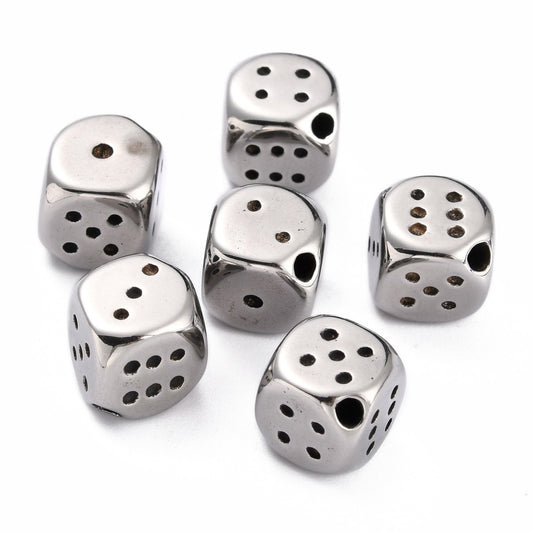 Ατσάλινη χάντρα ζάρι 10mm