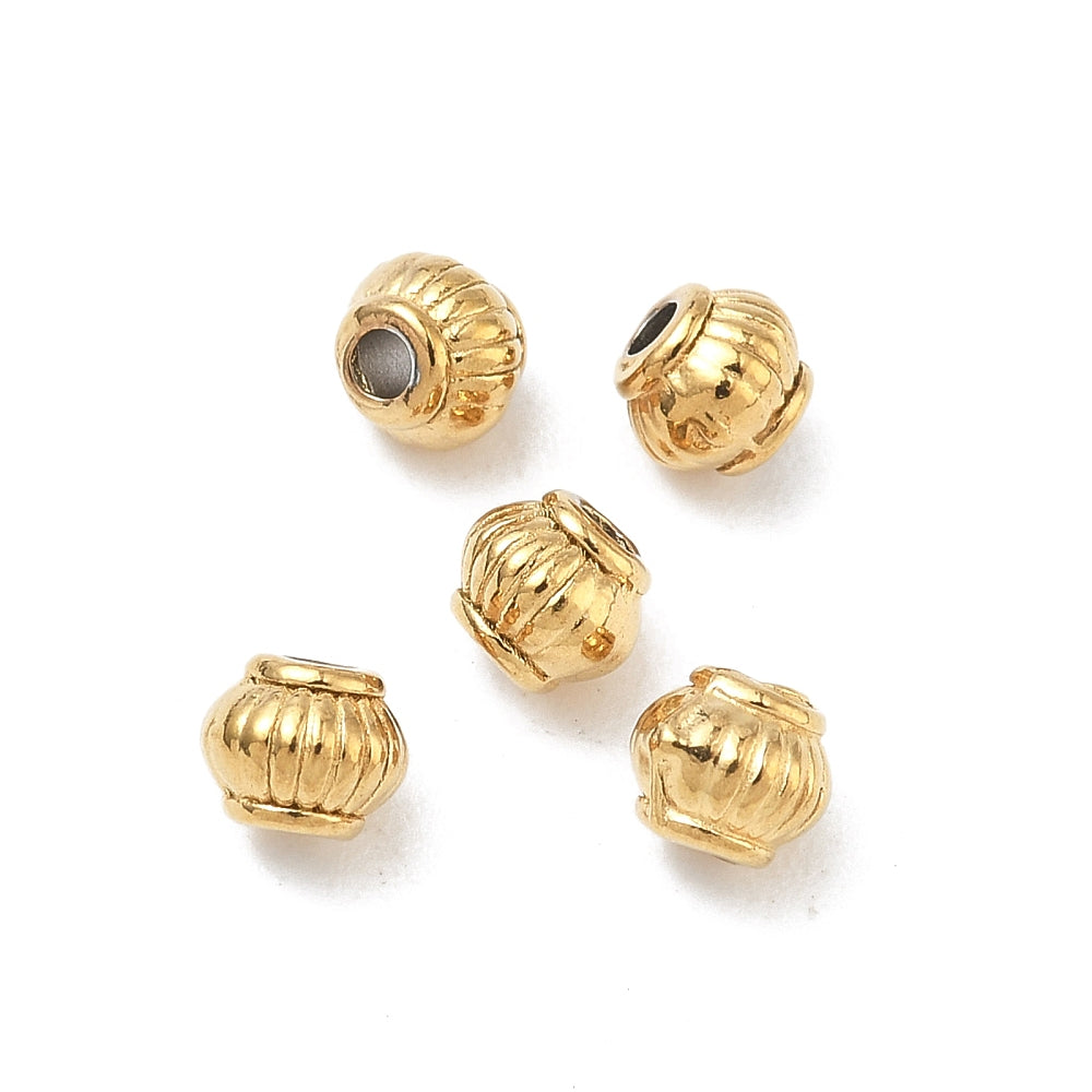 Ατσάλινη Χάντρα χρυσό 4mm