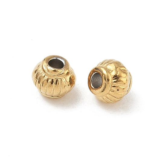 Ατσάλινη Χάντρα χρυσό 4mm