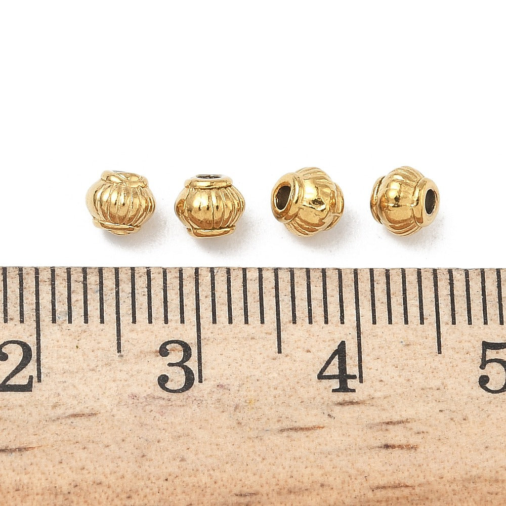 Ατσάλινη Χάντρα χρυσό 4mm