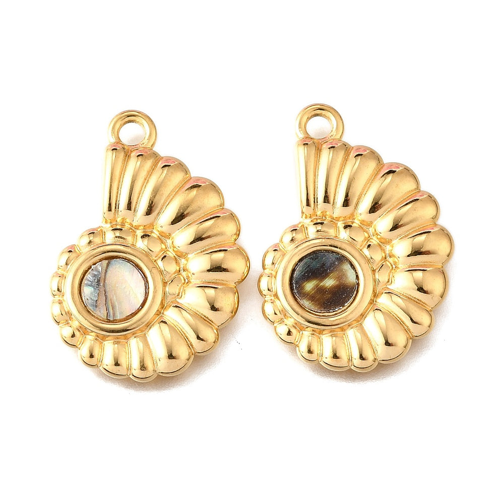 Ατσάλινο Στοιχείο ναυτίλος με πέτρα 27mm