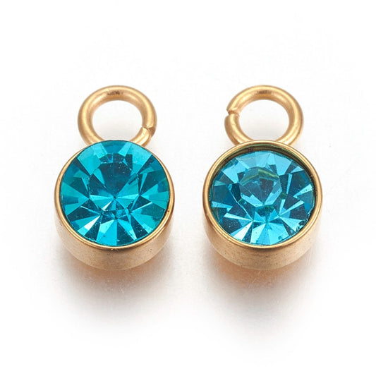 Ατσάλινο Στοιχείο birthstone 10mm