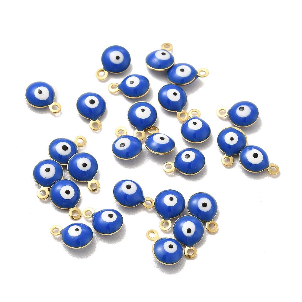 Ατσάλινo μπλε ματάκι 7mm