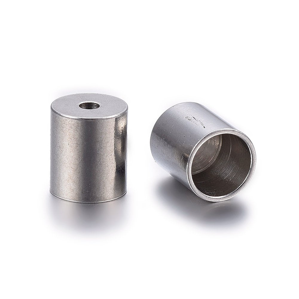 Ατσάλινο ασημί καπάκι με τρύπα 6mm
