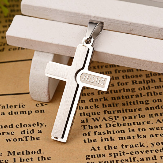 Ατσάλινο Στοιχείο σταυρός Jesus 30mm