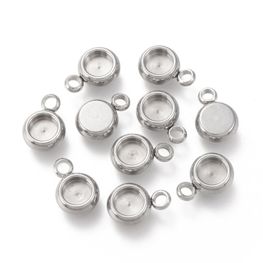 Ατσάλινη ασημί βάση 4mm