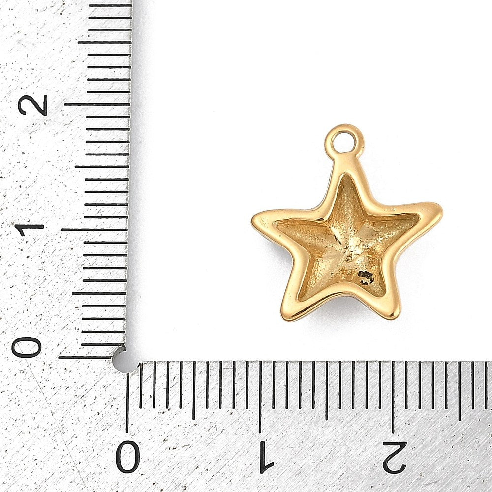 Ατσάλινο Στοιχείο αστερίας με τυρκουάζ σμάλτο