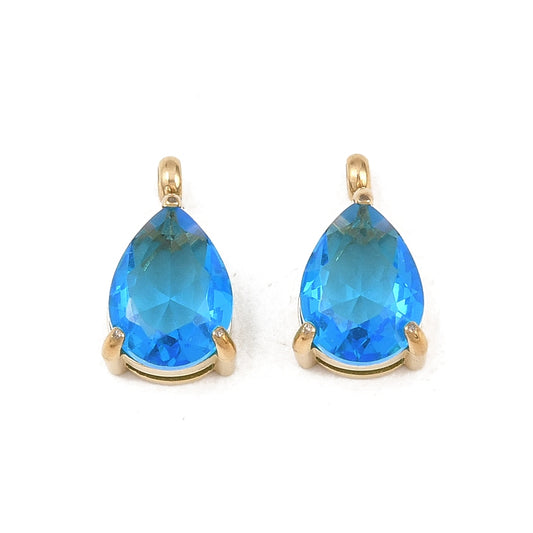 Ατσάλινο Στοιχείο σταγόνα με μπλε κρύσταλλο