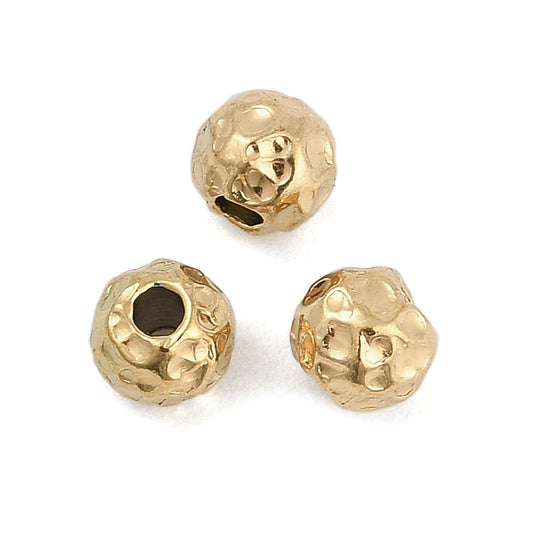 Ατσάλινη Χάντρα χρυσό 5mm