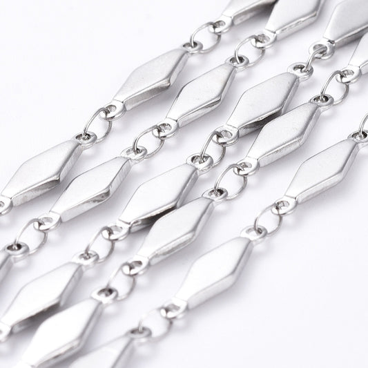 Αλυσίδα Ατσάλινη Ρόμβος 13x4mm