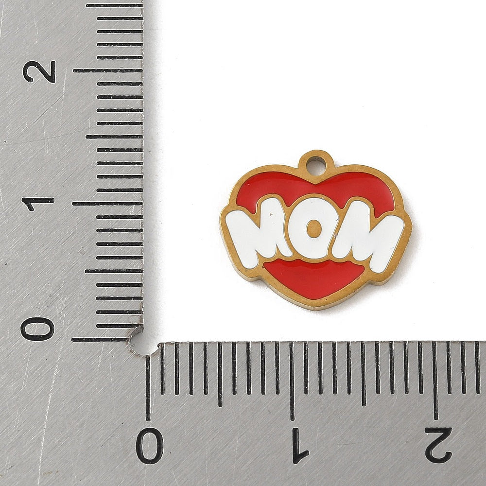 Ατσάλινο Στοιχείο καρδιά mom 14mm