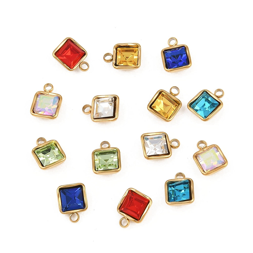 Ατσάλινο Στοιχείο birthstone 7.5mm