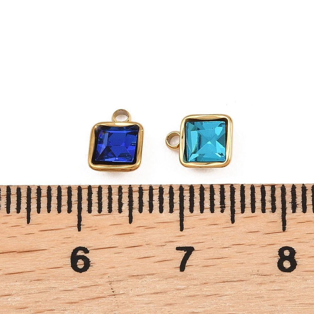 Ατσάλινο Στοιχείο birthstone 7.5mm