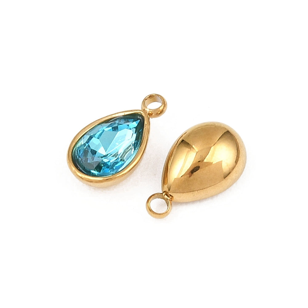 Ατσάλινο Στοιχείο birthstone 9mm