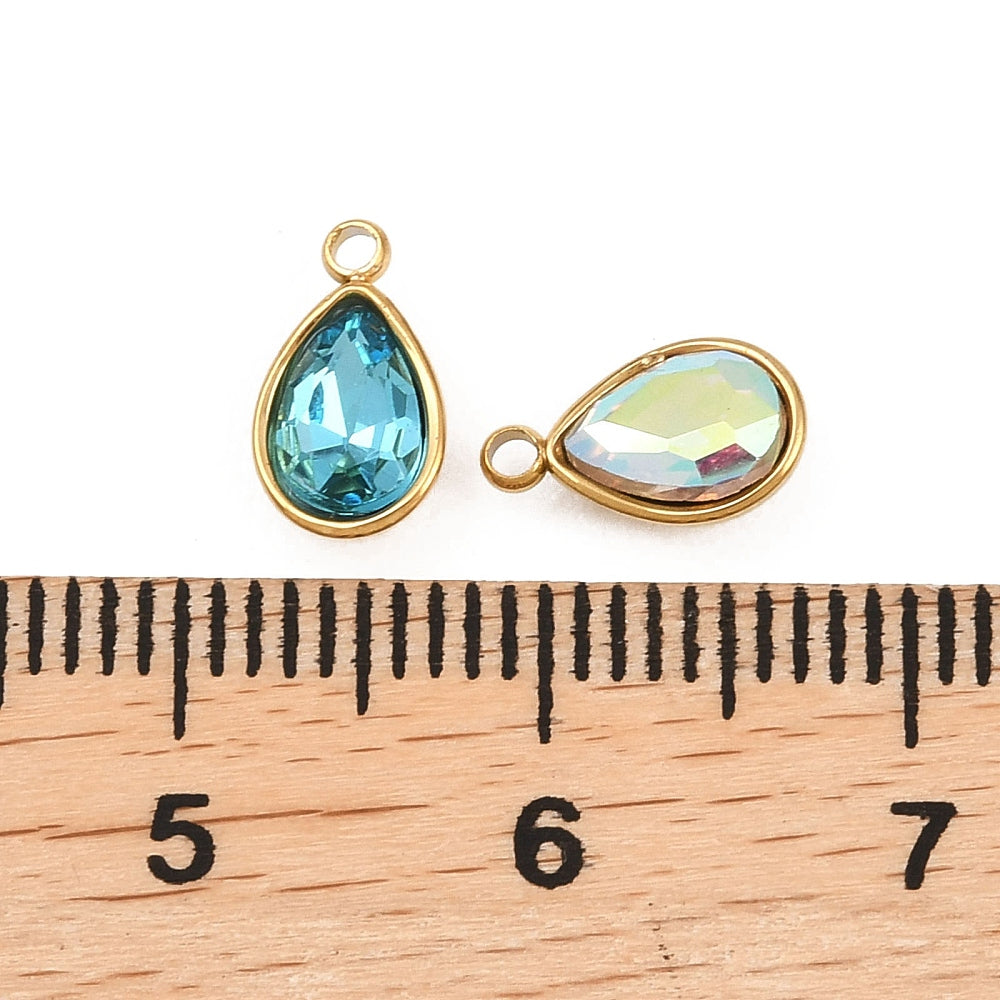 Ατσάλινο Στοιχείο birthstone 9mm