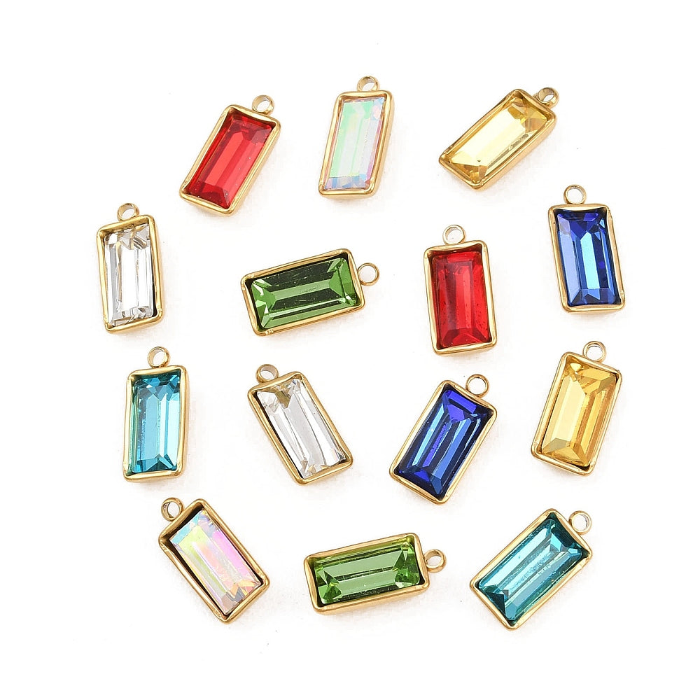 Ατσάλινο Στοιχείο birthstone 11.5mm