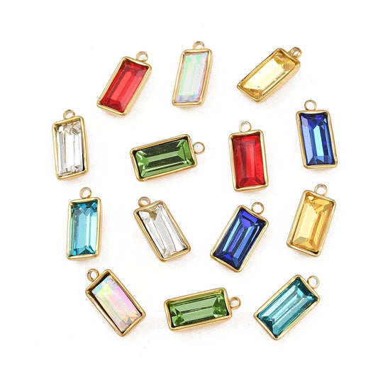 Ατσάλινο Στοιχείο birthstone 11.5mm