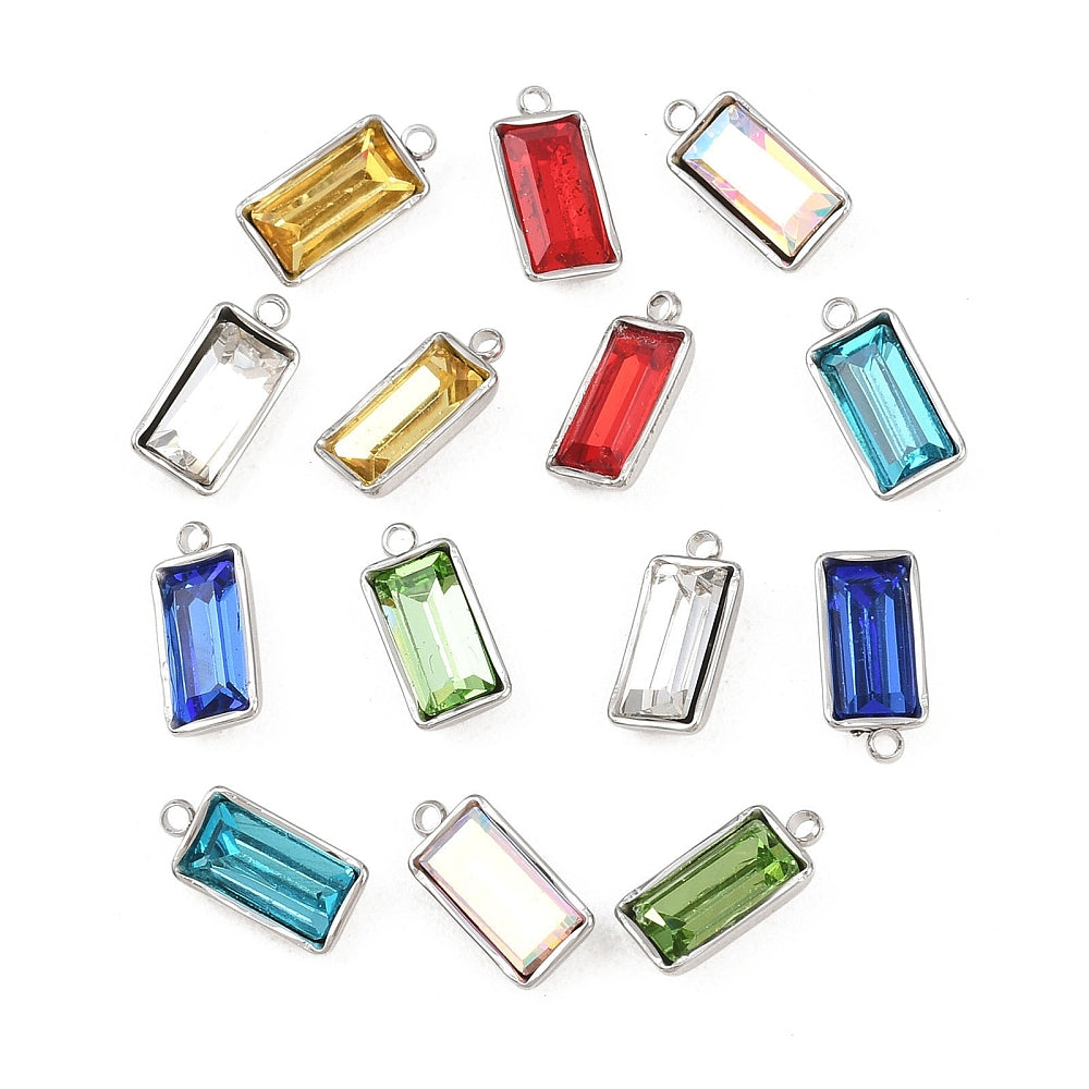 Ατσάλινο Στοιχείο birthstone 11.5mm