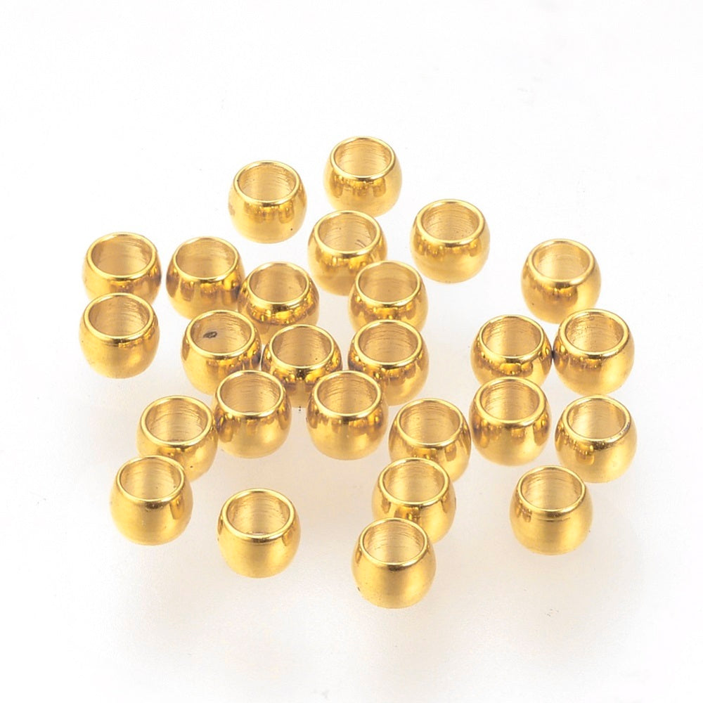 Ατσάλινα χρυσά στοπάκια 2mm