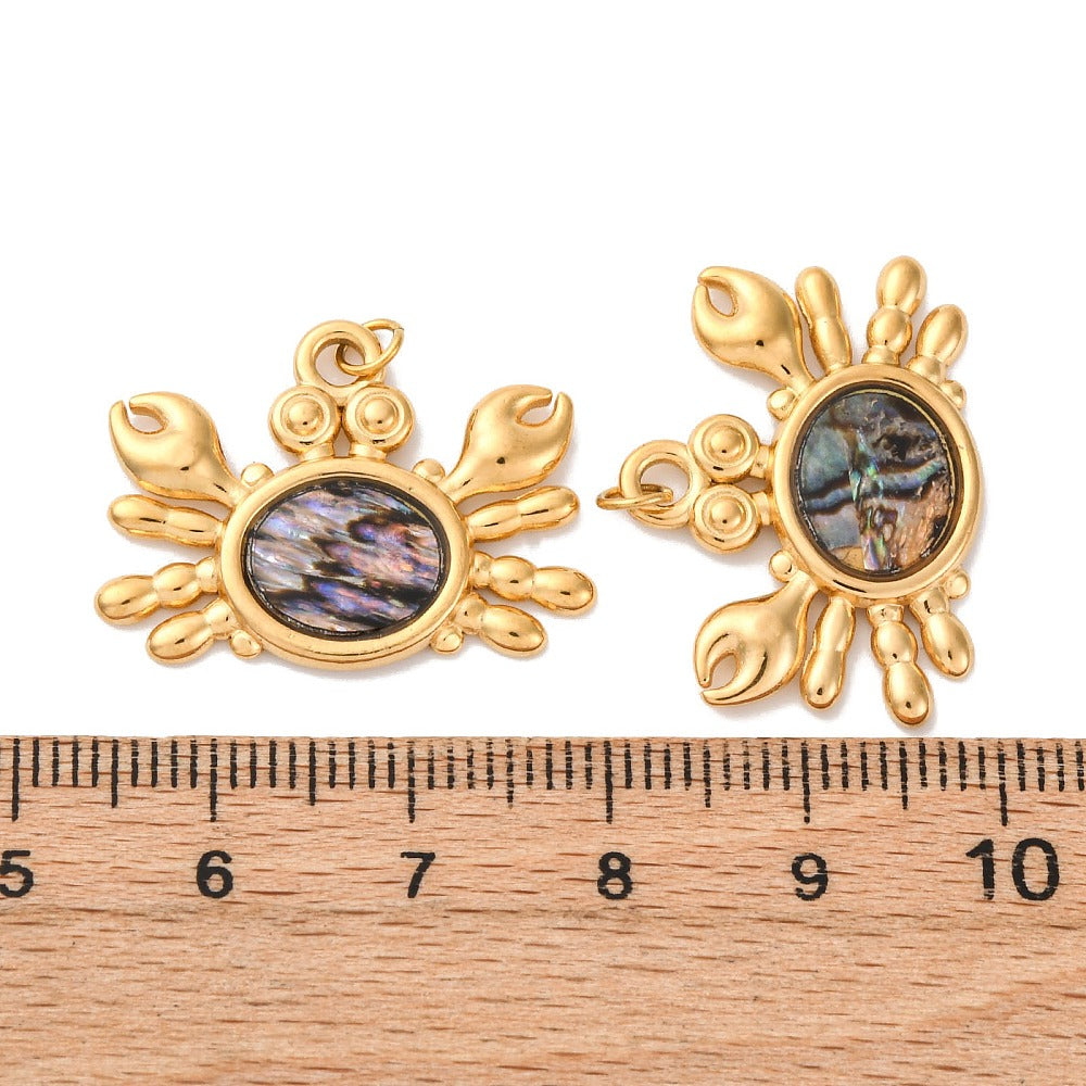 Ατσάλινο Στοιχείο καβούρι με φυσική πέτρα