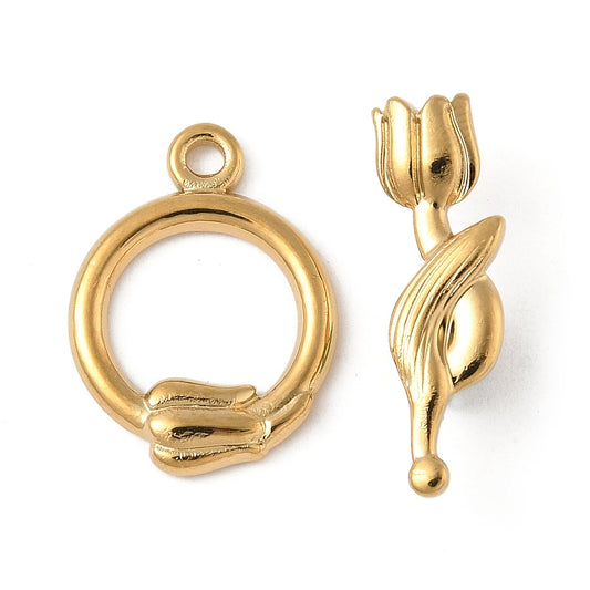 Ατσάλινο Κούμπωμα με μπάρα λουλούδι-ATSG44