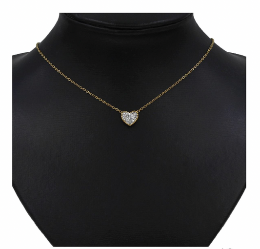 Ατσάλινο κολιέ με καρδιά