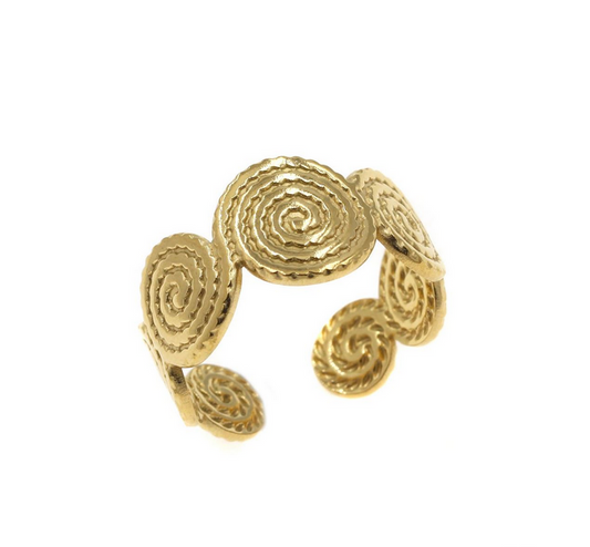 Δαχτυλίδι Ατσάλινο με σπείρες