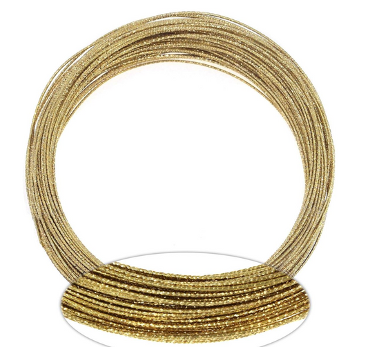 Σύρμα μπρούτζινο χρυσό με κοψίματα 1mm