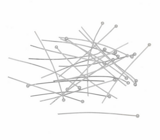 Καρφάκι με μπίλια ασημί 40mm