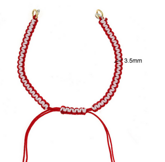 Μακραμέ βάση μάρτης με ατσάλινα κρικάκια