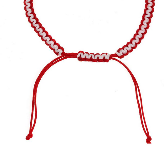 Μακραμέ βάση μάρτης με ατσάλινα κρικάκια