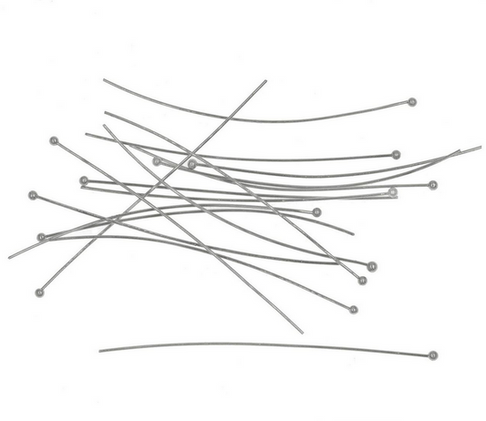 Καρφάκι με μπίλια ασημί 60mm