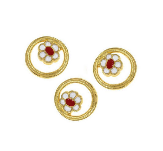 Μεταλλικό στρογγυλό λουλούδι 12.5mm