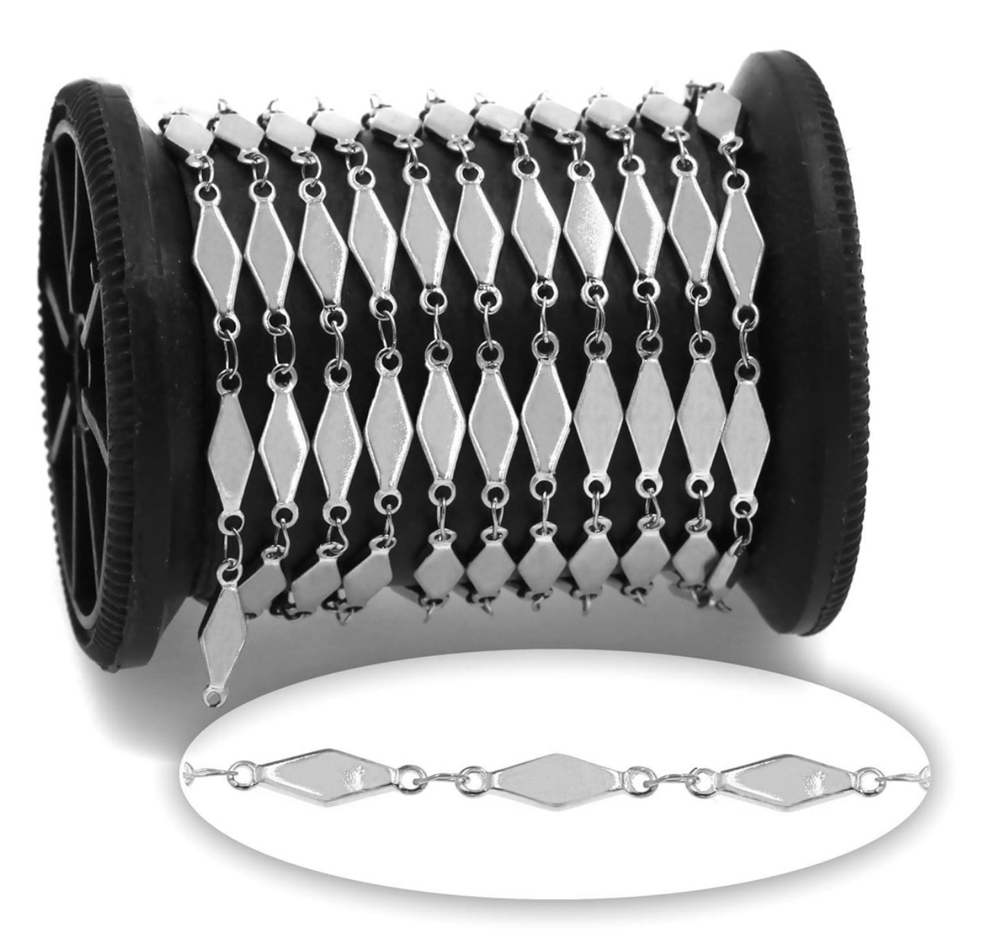 Αλυσίδα Ατσάλινη Ρόμβος 13x4mm