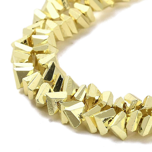 Κρυστάλλινα χρυσά τσιπς 4mm -CRY010