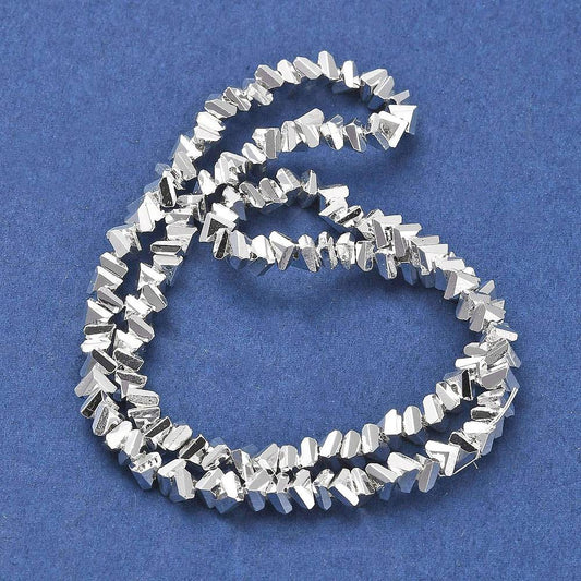 Κρυστάλλινα ασημί τσιπς 4mm -CRY011