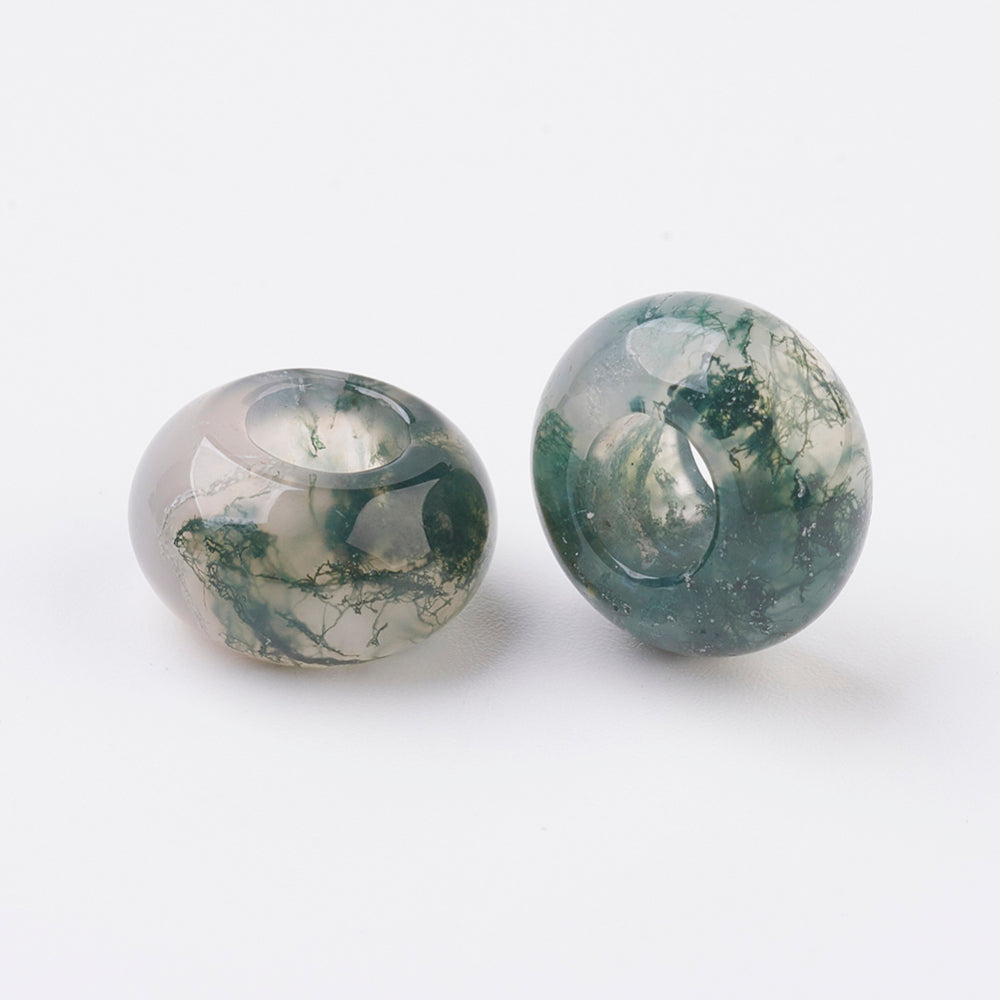 Χάντρα ινδικός αχάτης με μεγάλη τρύπα