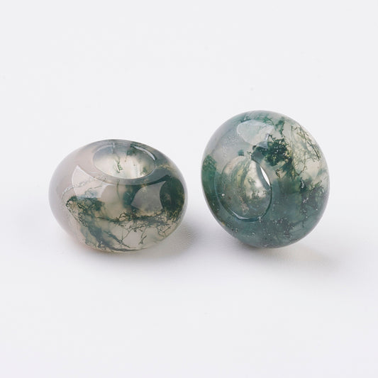 Χάντρα ινδικός αχάτης με μεγάλη τρύπα