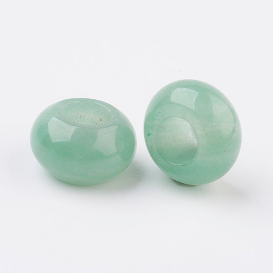 Χάντρα αβεντουρίνη με μεγάλη τρύπα