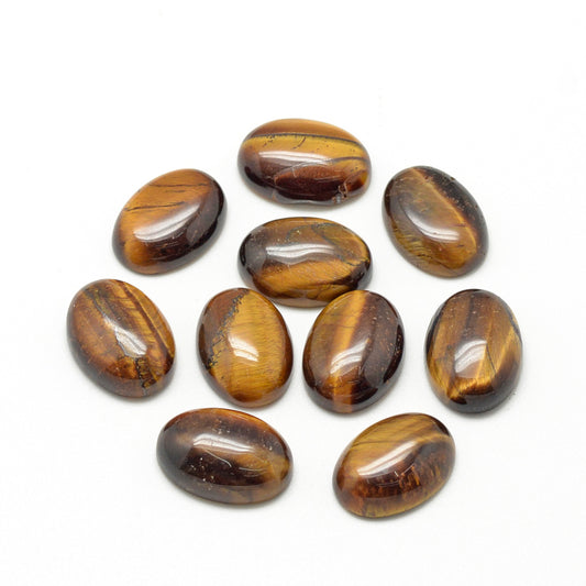 Μάτι τίγρης οβάλ καμπουσόν 18mm