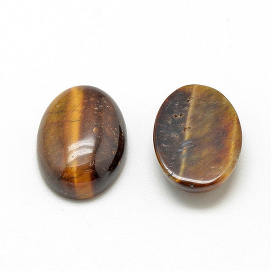 Μάτι τίγρης οβάλ καμπουσόν 18mm
