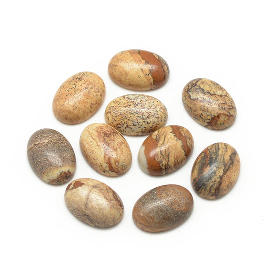 Ίασπις οβάλ καμπουσόν 18mm