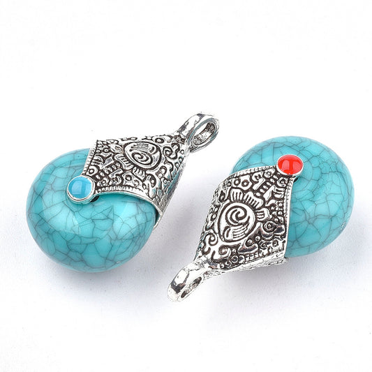 Στοιχείο μπόχο με τυρκουάζ σταγόνα