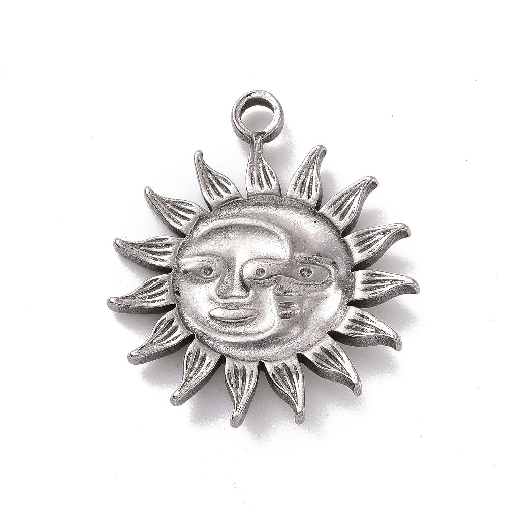 Ατσάλινο Στοιχείο Ήλιος με φεγγάρι 29mm