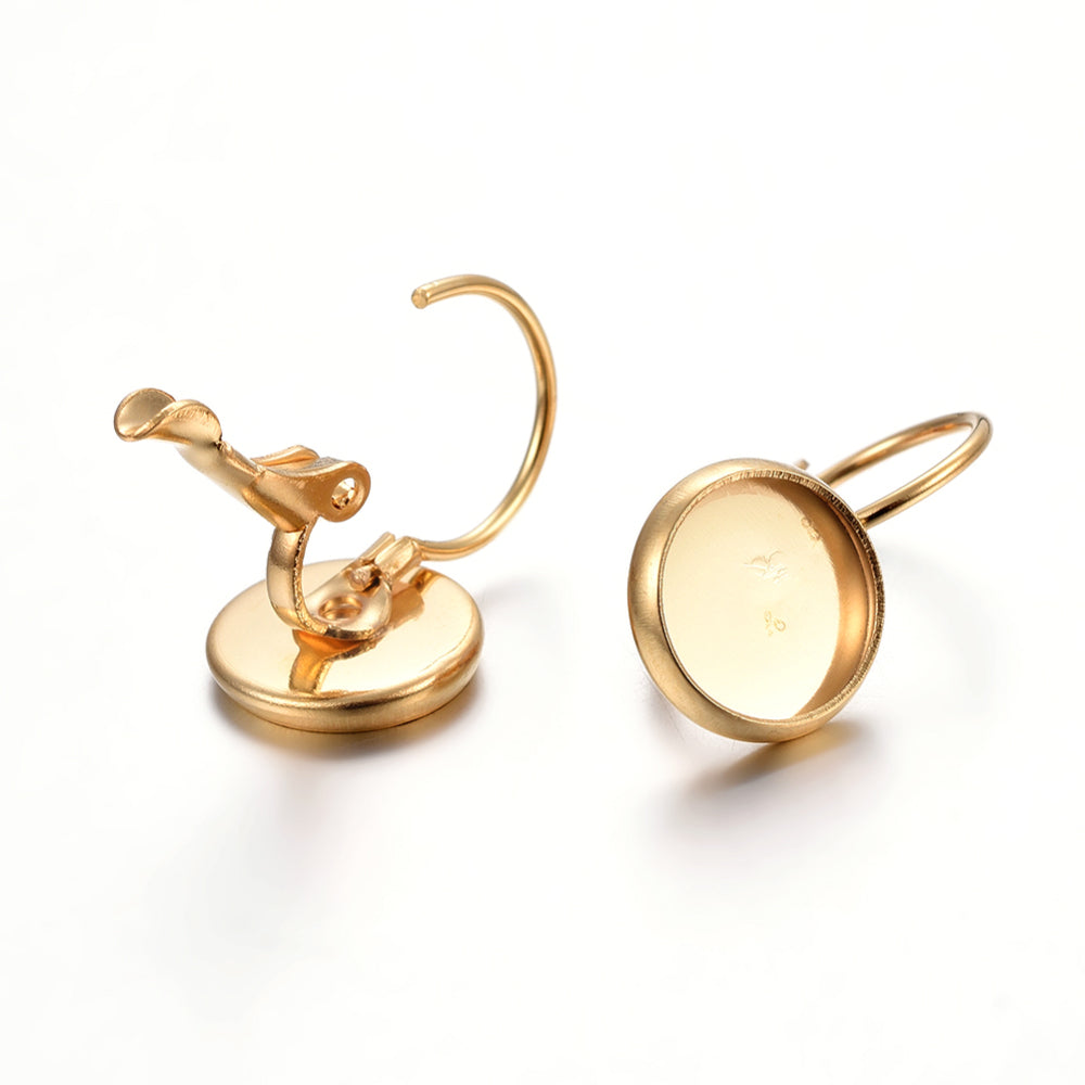 Σκουλαρίκι Ατσάλινο γαντζάκι με βαση 8mm