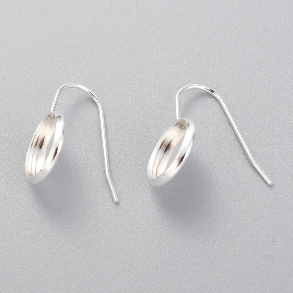 Σκουλαρίκι Ατσάλινο γαντζάκι με βαση 10mm