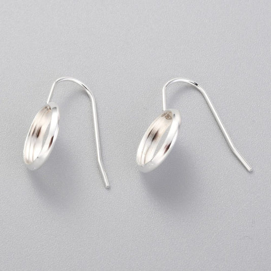 Σκουλαρίκι Ατσάλινο γαντζάκι με βαση 10mm